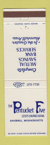 Matchbook Cover - Pentucket Five Cents Savings Bank Haverhill MA