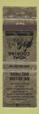 Matchbook Cover - Hamilton Motor Inn Aurora NE WEAR