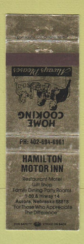 Matchbook Cover - Hamilton Motor Inn Aurora NE WEAR