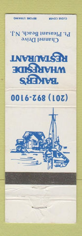 Matchbook Cover - Baker's Wharfside Restaurant Point Pleasant Beach NJ