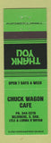 Matchbook Cover - Chuck Wagon Cafe Belvidere SD