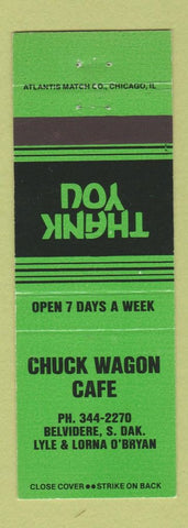 Matchbook Cover - Chuck Wagon Cafe Belvidere SD