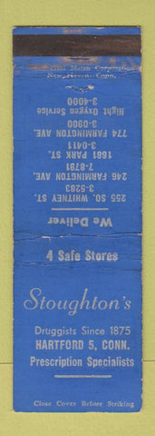 Matchbook Cover - Stoughton's Drug Store Hartford CT WEAR