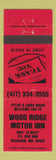 Matchbook Cover - Wood Ridge Motor Inn Branson MO