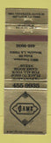 Matchbook Cover - Game Company Metairie LA