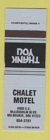 Matchbook Cover - Chalet Motel Milwaukie OR