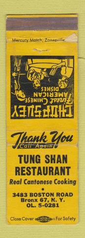 Matchbook Cover - Tung Shan Chinese Restaurant Bronx NY WORN