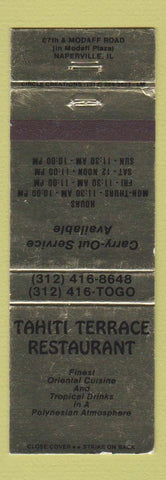 Matchbook Cover - Tahiti Terrace Restaurant Naperville IL