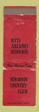 Matchbook Cover - New Haven Country Club CT WORN