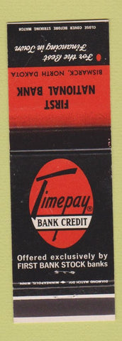 Matchbook Cover - First National Bank Bismarck ND