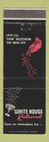 Matchbook Cover - White House Restaurant Worcester MA