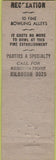 Matchbook Cover - Parkway Recreation Bowling Milwaukee WI WORN