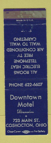 Matchbook Cover - Downtown Motel Coshocton OH