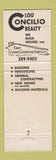 Matchbook Cover - Concilio Real Estate Pitman NJ