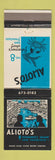 Matchbook Cover - Alioto's Restaurant San Francisco CA
