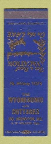 Matchbook Cover - Wyonegonic and Cottages North Bridgton ME