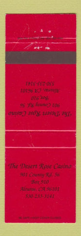 Matchbook Cover - Desert Rose Casino Alturas CA