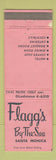 Matchbook Cover - Flagg's by the Sea Santa Monica CA motel WEAR