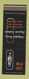 Matchbook Cover - Villa East Restaurant San Jose CA