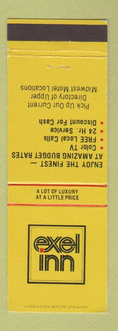 Matchbook Cover - Exel Inn Appleton Madison Eau Claire Wausau Milwaukee WI