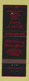 Matchbook Cover - Mifflinburg Hotel Motel PA Scarlet D Tavern