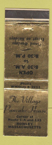 Matchbook Cover - Village Pancake House Rowley MA WEAR
