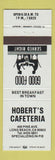 Matchbook Cover - Hobert's Cafeteria Long Beach CA