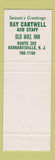 Matchbook Cover - Ray Cantwell Old Mill Inn Bernardsville NJ Christmas