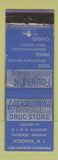 Matchbook Cover - Lackawanna Terminal Drug Store Hoboken NJ WORN