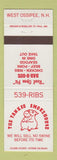 Matchbook Cover - Yankee Smokehouse West Ossipee NH