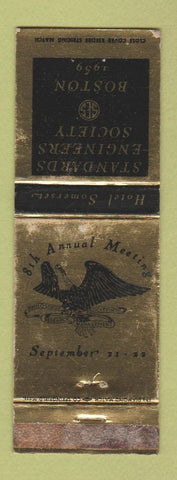Matchbook Cover - Standards Engineers Society Boston MA WEAR