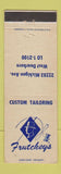 Matchbook Cover - Frutchey's Tailoring West Dearborn MI