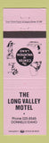 Matchbook Cover - The Long Valley Motel Donnelly ID
