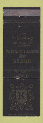 Matchbook Cover - House of Rowland's Crescent City CA WEAR
