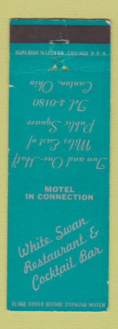 Matchbook Cover - White Swan Restaurant Canton OH WORN