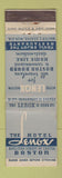 Matchbook Cover - Hotel Lenox Boston MA WEAR