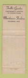 Matchbook Cover - Trellis Garden Morehouse Fashion Columbus OH