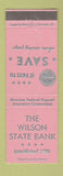 Matchbook Cover - Wilson State Bank