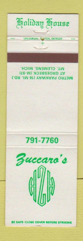 Matchbook Cover - Zuccaro's Holiday House Mount Clemens MI