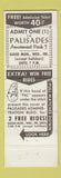Matchbook Cover - WNEW Radio 1130 AM Dick Shepard Palisades Amusement Park