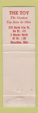 Matchbook Cover - The Toy store Massillon OH Christmas