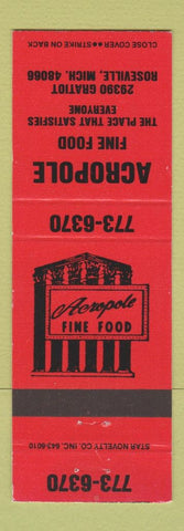 Matchbook Cover - Acropole Restaurant Roseville MI