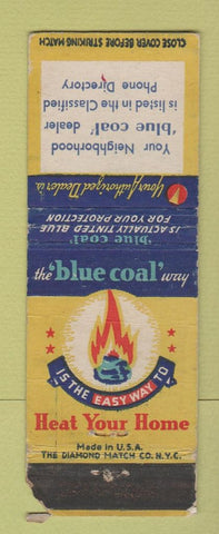 Matchbook Cover - Blue Coal  POOR STRIKER