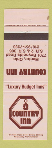 Matchbook Cover - Country Inn Mentor OH