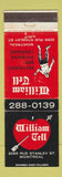 Matchbook Cover - William Tell Restaurant Montreal QC