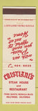 Matchbook Cover - Christiani's Stea House Hollywood CA