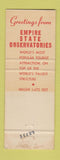 Matchbook Cover - Empire State Observatories New York City