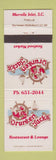 Matchbook Cover - Drunken Jack's Restaurant Murrells Inlet SC