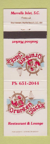 Matchbook Cover - Drunken Jack's Restaurant Murrells Inlet SC