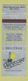 Matchbook Cover - Aristocrat Restaurant West Bloomfield MI